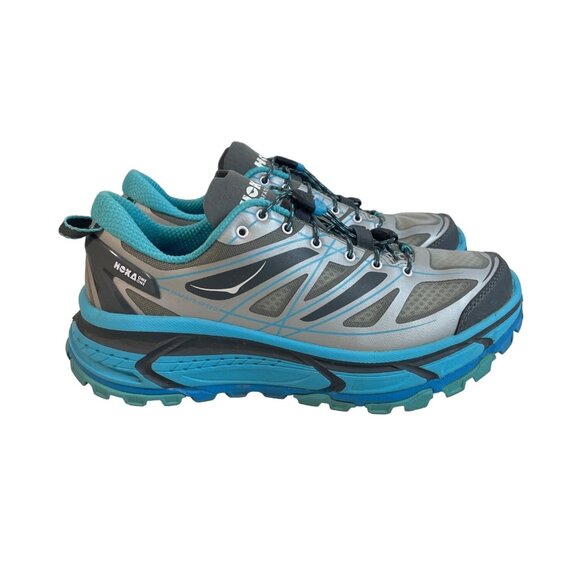 Hoka Shoes - Hoka One One Women's Grey And Blue Mafate Speed Running Shoes Sz 9